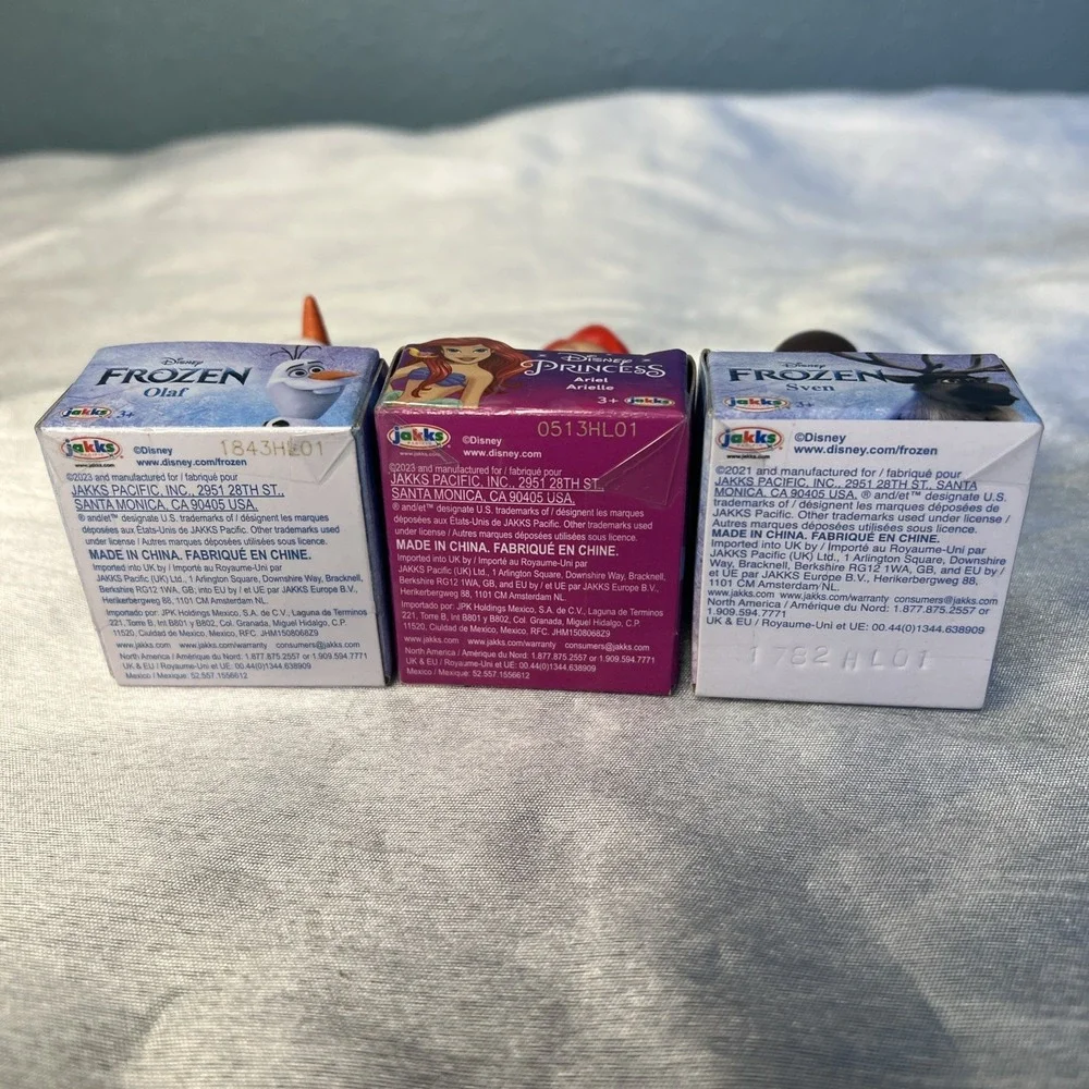3- Jakks Disney princess & Frozen Mini Posable 3